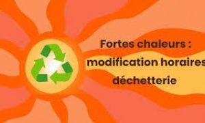 Modification horaires déchèterie