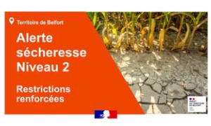 Sécheresse : passage au niveau alerte renforcée