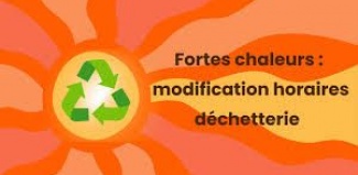 Modification horaires déchèterie