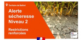 Sécheresse : passage au niveau alerte renforcée